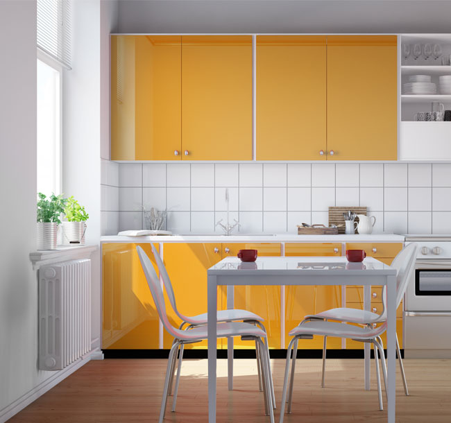 墙面颜色划分厨房空间